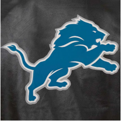 Detroit Lions Varsity Black Leather Jacket